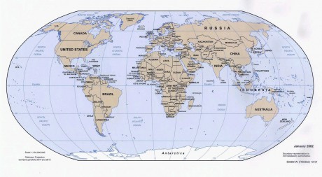Karta+sveta+geografska